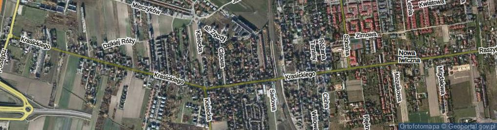 Zdjęcie satelitarne Brzozowa ul.